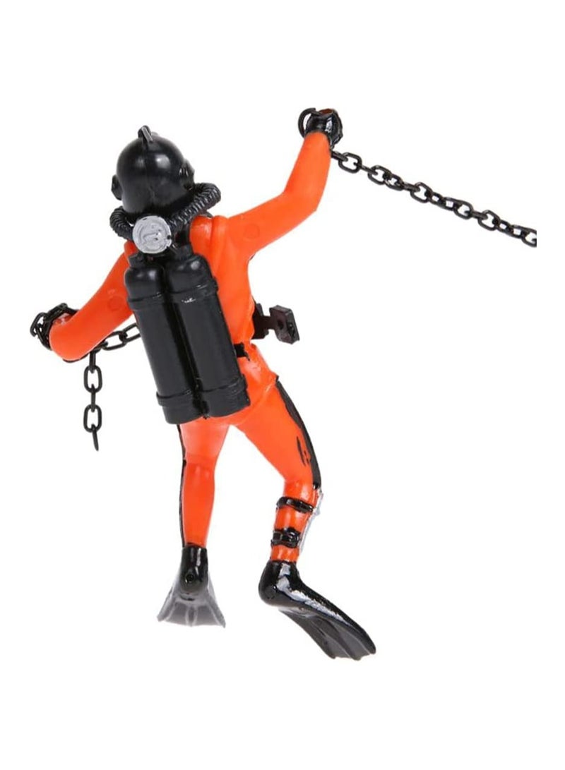 Aquarium Decoration, Floating Diver Ornament Fish Tank Landscape Micro Aquatic Decor Nautical Fish Tank Decor Submarine Adventure Ornament Sea Treasure Decor for Home Fish Tank Arts Crafts Decorating