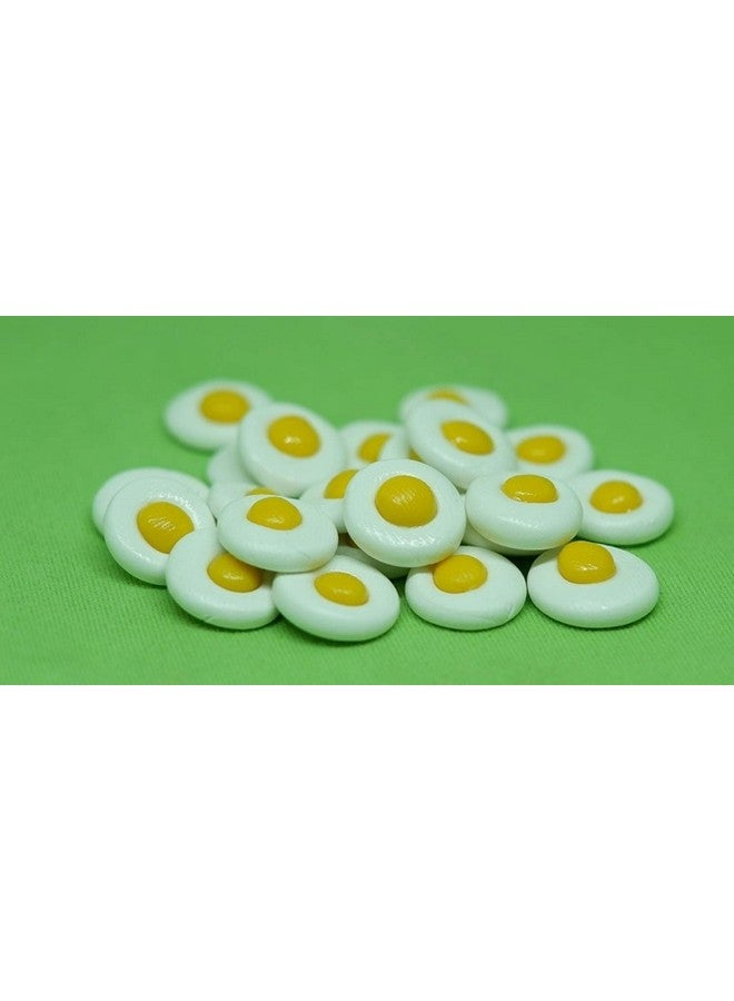 20 Psc Fried Egg Dollhouse Miniatures Food Kitchen