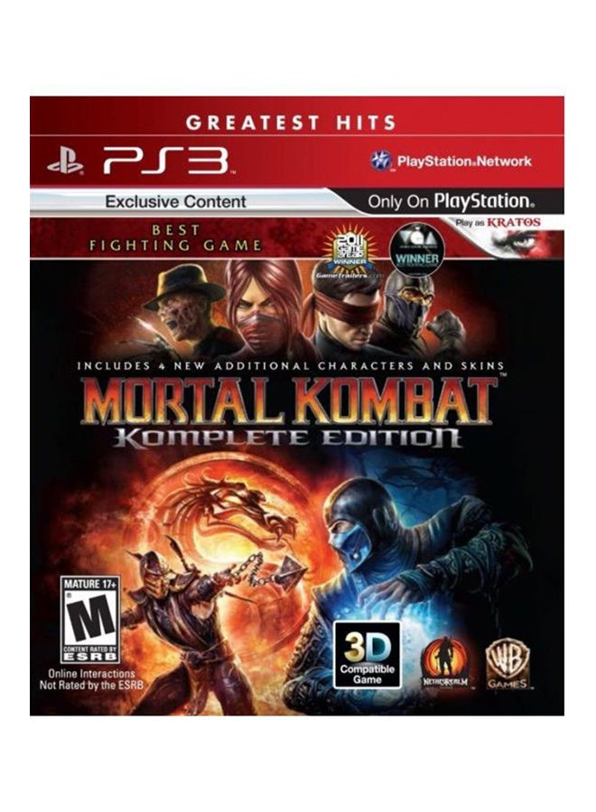 Mortal Kombat Komplete Edition (Intl Version) - Fighting - PlayStation 3 (PS3)