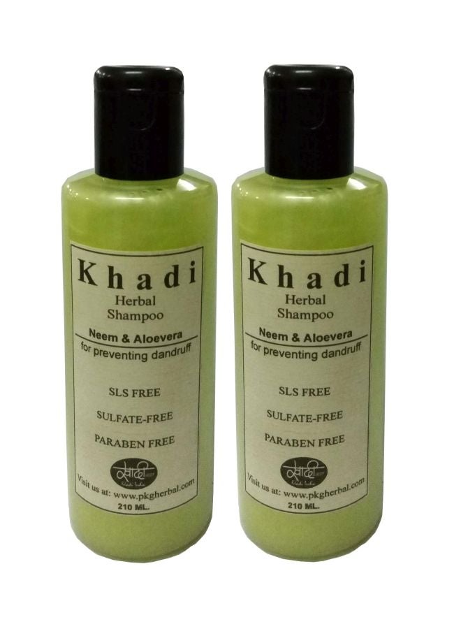 2-Piece Neem And Aloevera Herbal Shampoo 210ml