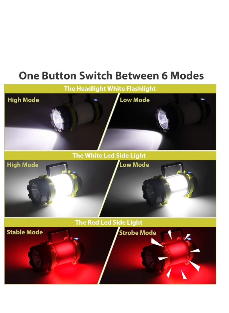 Rechargeable Camping Lantern, Outdoor Led Camping Lantern, Rechargeable Flashlights with 1000LM, 6 Modes, 4000mAh Power Bank, IPX5 Waterproof Portable Emergency Camping Light for Camping, Hurricane
