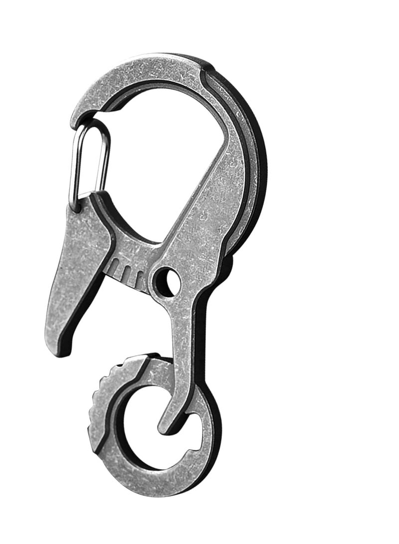 Titanium Carabiner Keychain Clip, Key Chain with Bottle Opener and Key Ring Hole, EDC Tactical Quick Release Keychain Carabiner Clip, Car Keys Organizer Accessories for Men and Women