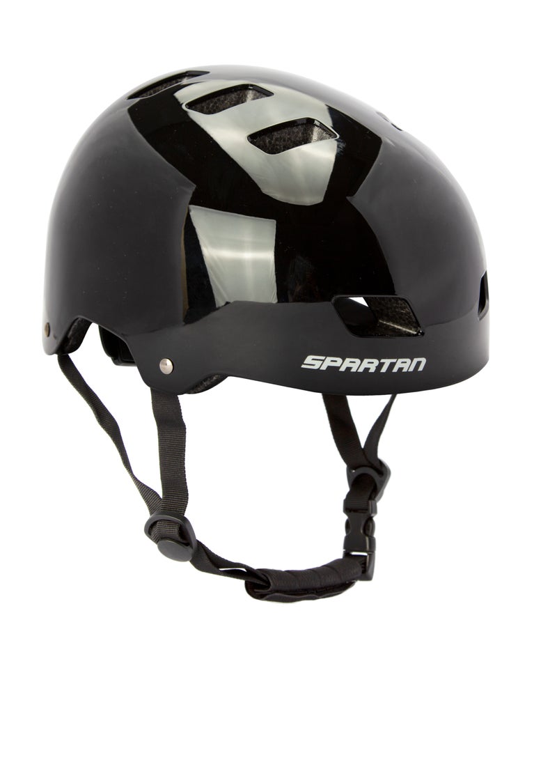 Spartan Mirage Kids Helmet (Midnight Black) for Kids Ages 6-14; Multi-Sport Boys and Girls Scooter, Bike and Skateboard Helmet