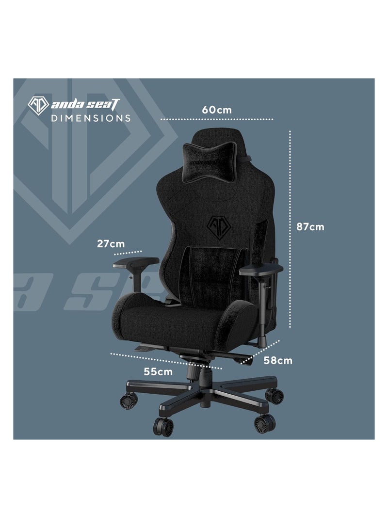 Anda Seat T-Pro II Premium Gaming Chair , Black | AD12XLLA-01-B-F