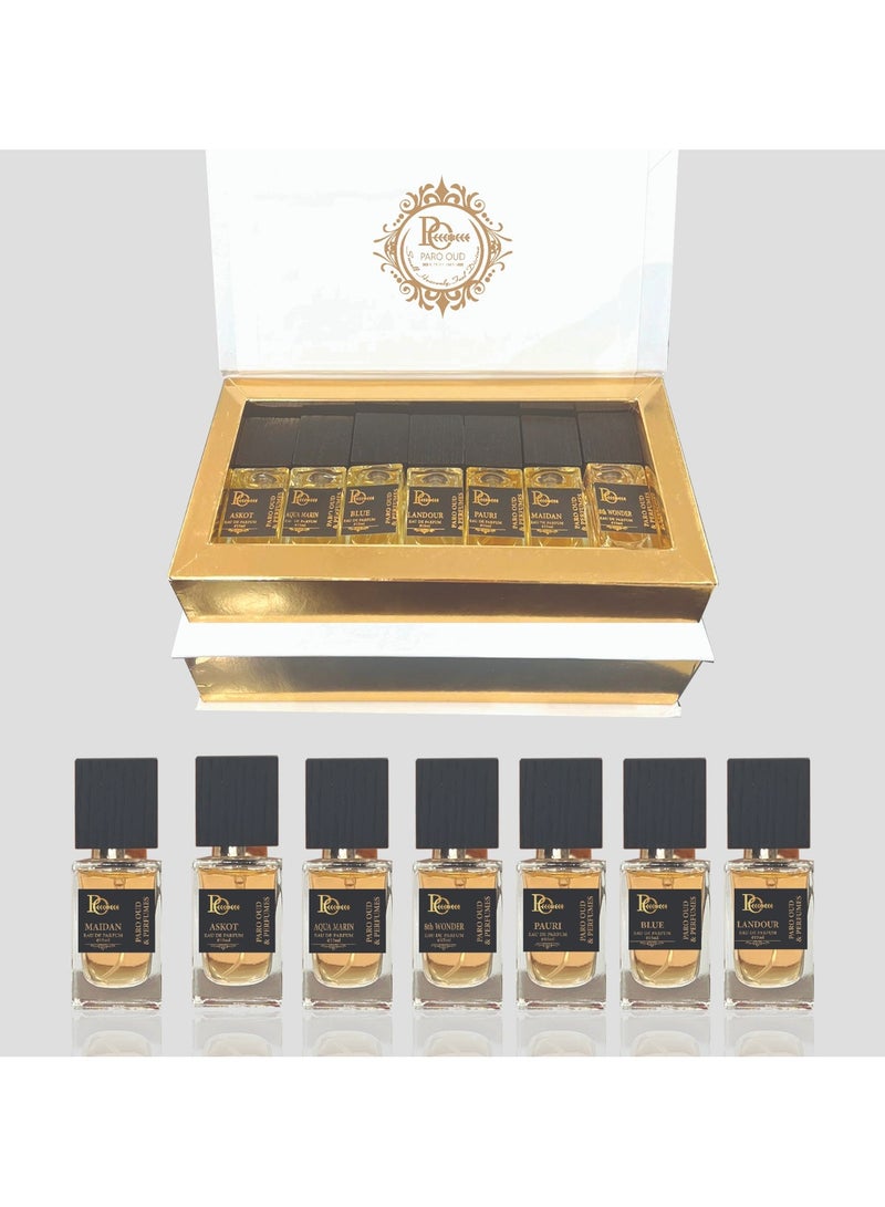 Perfume gift sets I  15ml I  7 pcs I  By Paro Oud I Perfume Gift Box I Fragrance Gift Set I Perfume Collection I Luxury Perfume Set I Anniversary Gift I Valentine's Day Gift