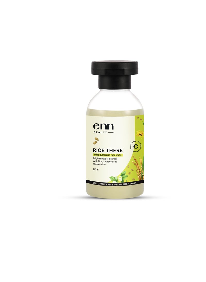 ENN Rice There  Brightening Gel Face Wash  Targets Dark Spots And Blemishes  Refreshes Skin  Rice Water   Mulberry Extract   Niacinamide  Liquorice Extract  Natural  For Women and  Men  100ml