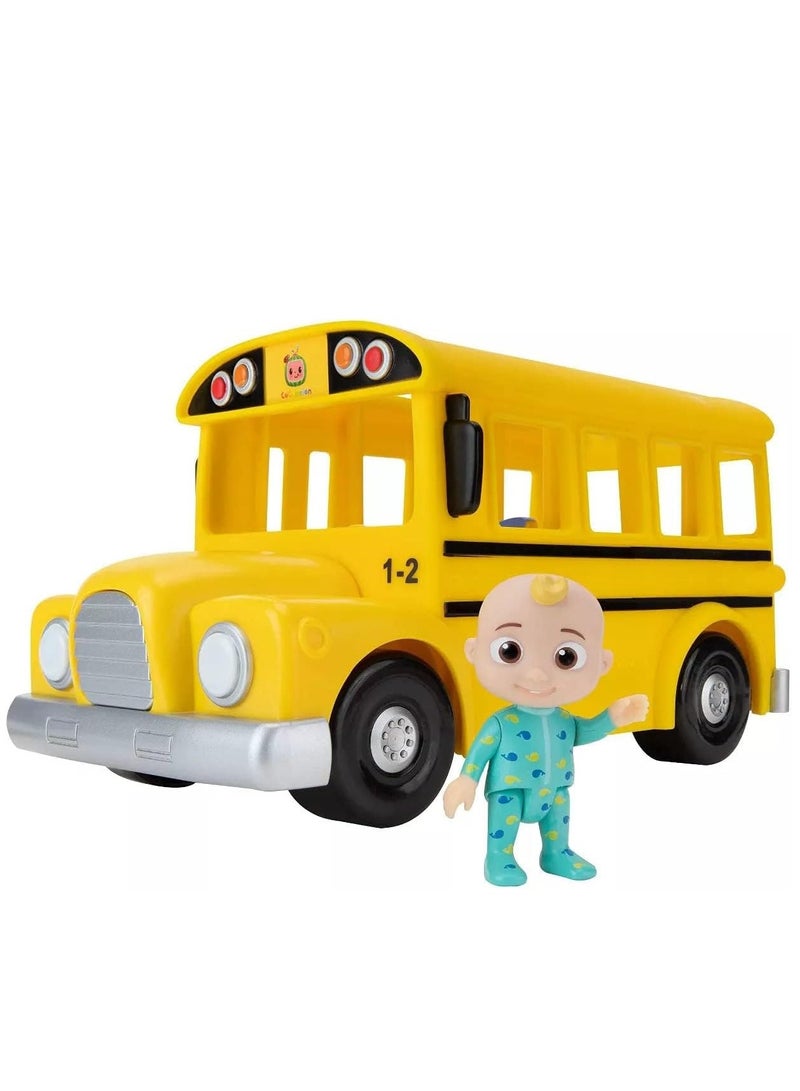 Musical Yellow School Bus with JJ Figure