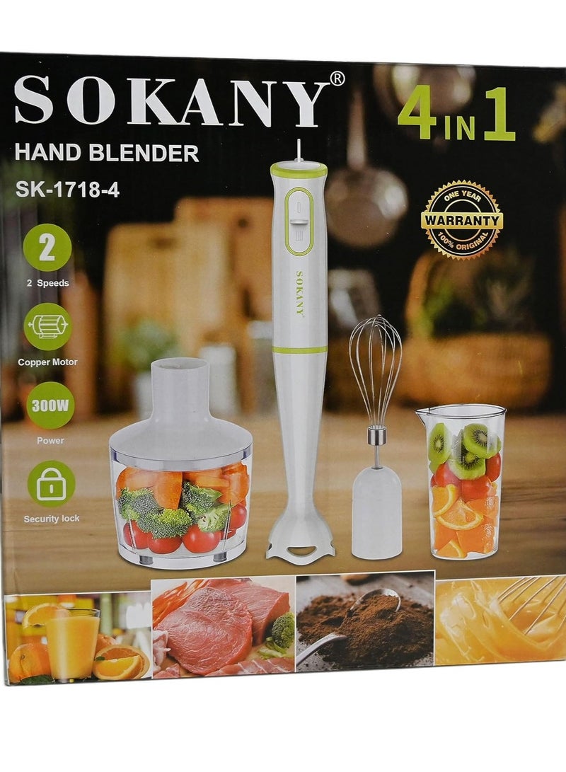 Multi Function 4 in 1 Portable Electric Juicer Electric Hand Stick Blender HandHeld Food Chopper