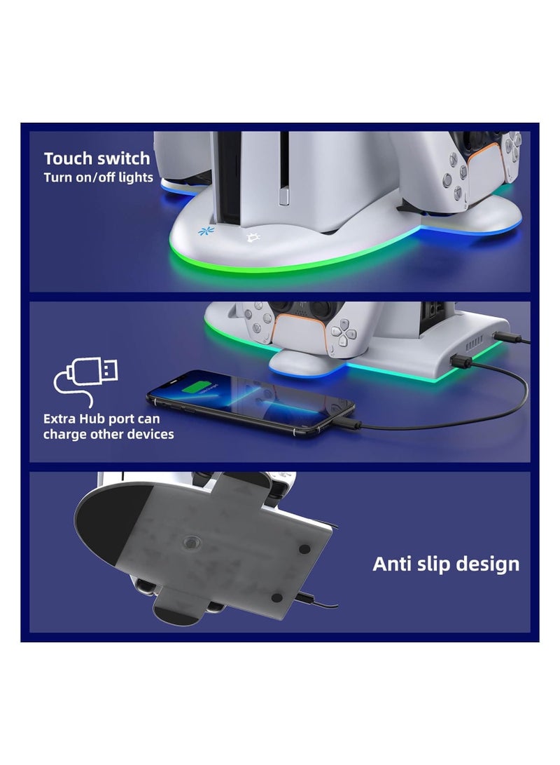 Cooling Station and Controller Charging Station for PS5 Slim Stand