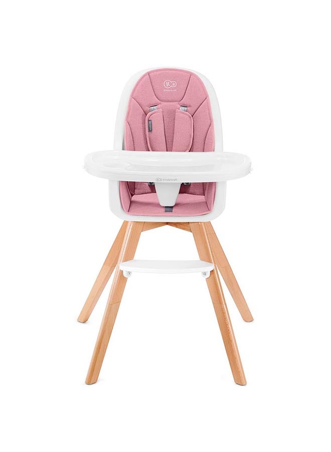 2-In-1  Tixi High Chair - Pink