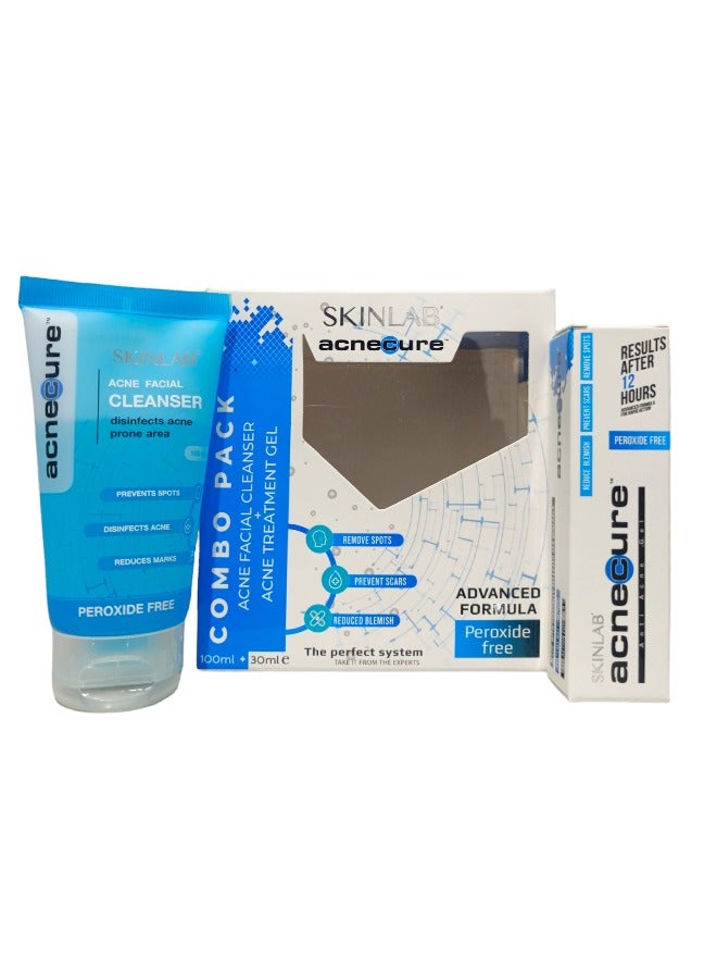 AcneCure Combo Pack: Acne Facial Cleanser + Acne Treatment Gel