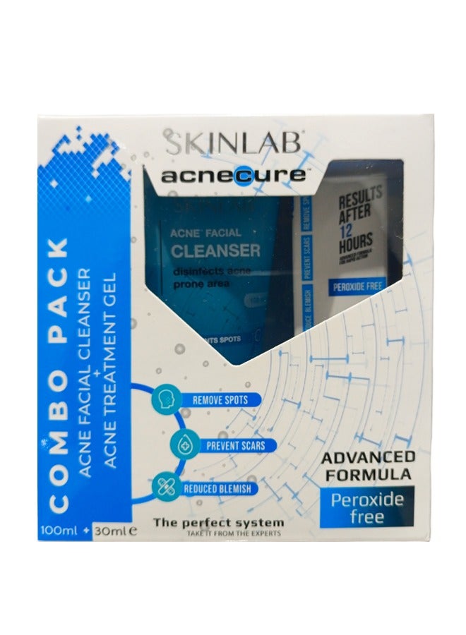 AcneCure Combo Pack: Acne Facial Cleanser + Acne Treatment Gel