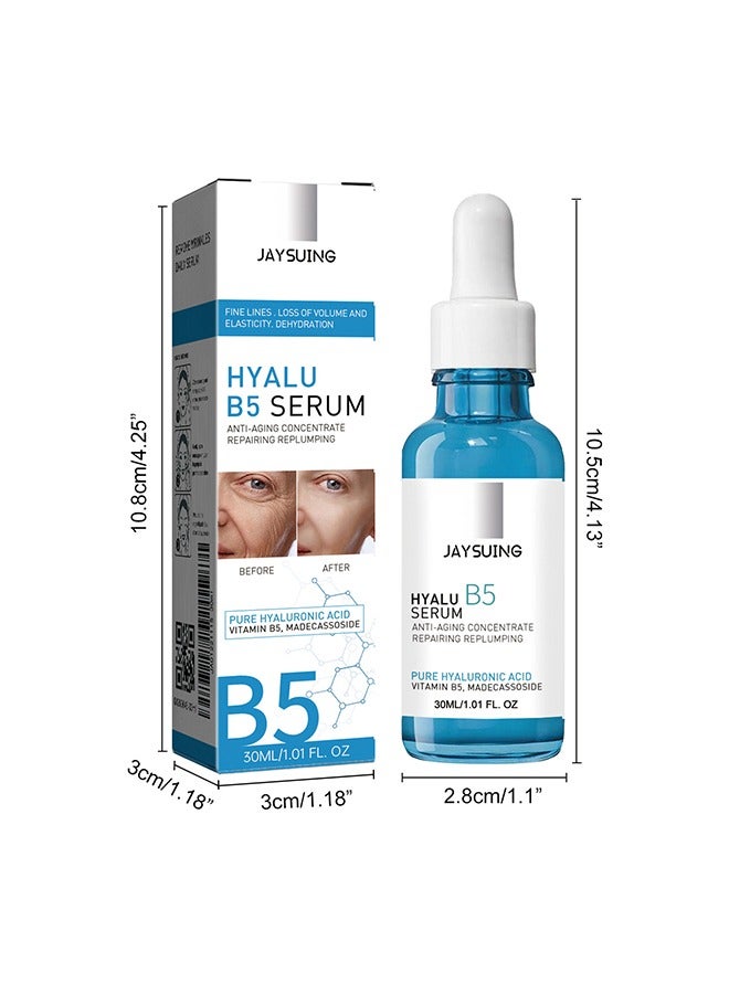 Hyalu B5 Serum- Anti aging concentrate repairing replumping ,Pure Hyaluronic Acid Vitamin B5 Serums For Fine Lines And Wrinkles, Hydrating Serum To Plump And Repair Dry Skin 30ml