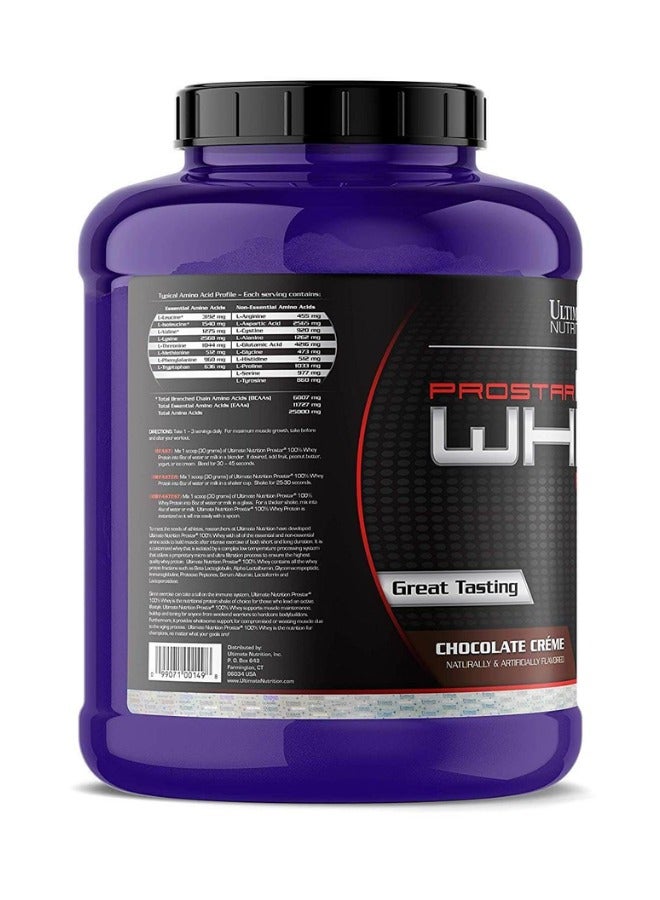 Prostar 100% Whey Protein 2.39kg Chocolate Cream Flavor