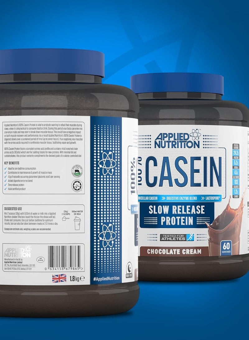 100% Casein 1.8Kg Chocolate Cream Flavor 60 Serving