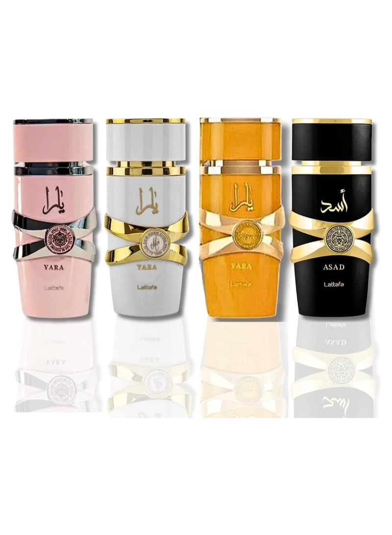 Yara Pink+Yara Tous+Yara Moi+Asad Edu Perfume