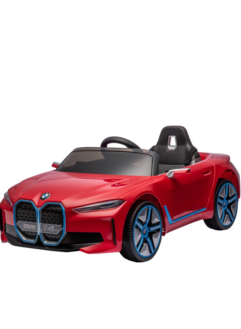 BMW I4 Official Licensed Kids Electric Ride On Toy Car With Remote Control Best Gift For Kids-Red