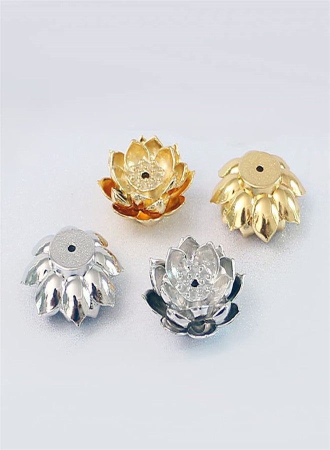 4pcs Metal Incense Holders, Mini Lotus Alloy Incense Stick Burner, Incense Censer with Incense Ash Catcher for Home Decor, Yoga, SPA