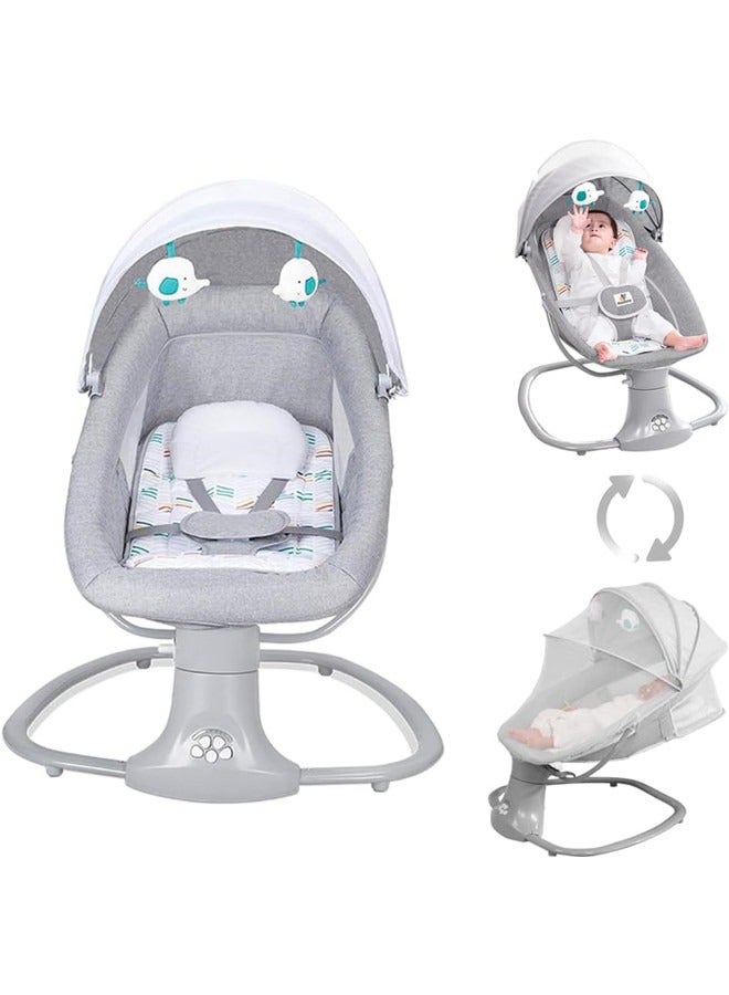 Baby Swing for Infants Rocking Chair with Remote Control 3-in-1 Adjustable backrest Baby Bouncer Electric Adjustable Rocking Chair