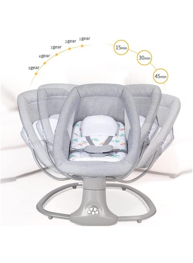 Baby Swing for Infants Rocking Chair with Remote Control 3-in-1 Adjustable backrest Baby Bouncer Electric Adjustable Rocking Chair