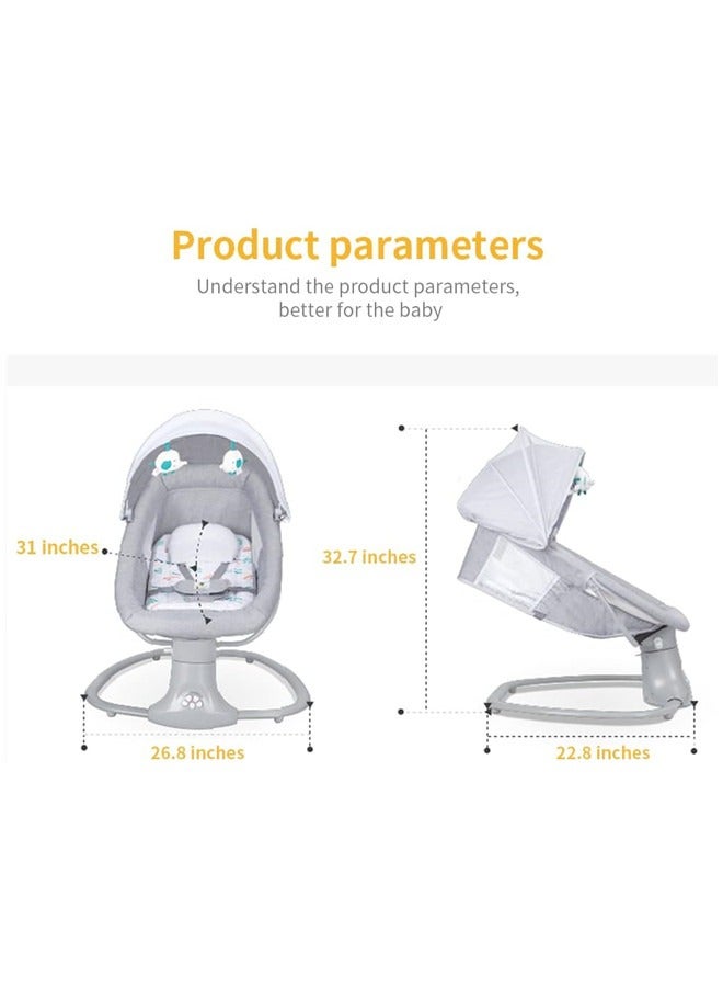 Baby Swing for Infants Rocking Chair with Remote Control 3-in-1 Adjustable backrest Baby Bouncer Electric Adjustable Rocking Chair