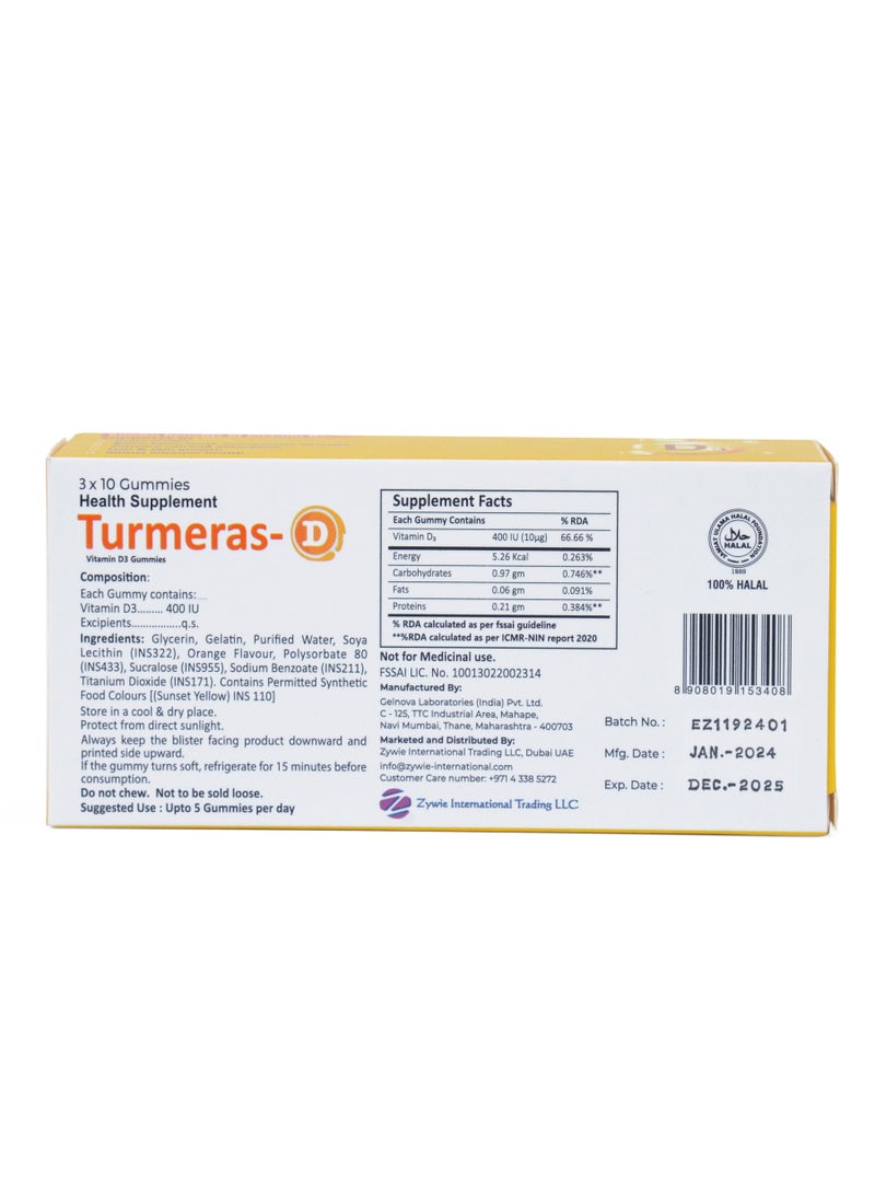 Turmeras D3 400IU