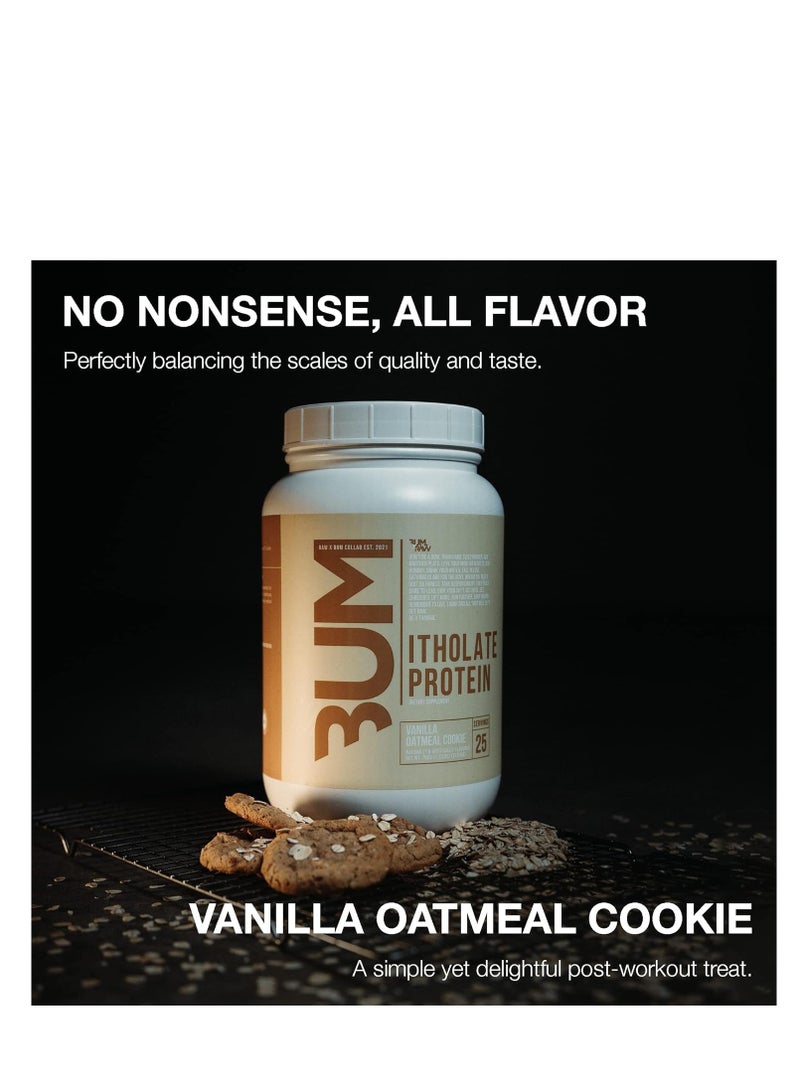 RAW CBUM Itholate Protein - Chris Bumstead's Elite Whey Isolate, Zero Fat, Supreme Digestibility, Champion-Grade Muscle Nutrition - Vanilla Oatmeal Cookie, 25 Servings