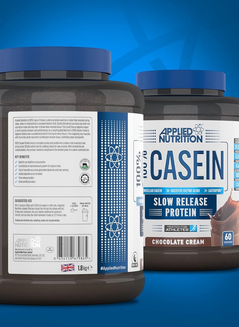 100% Casein 1.8Kg Chocolate Cream Flavor 60 Serving