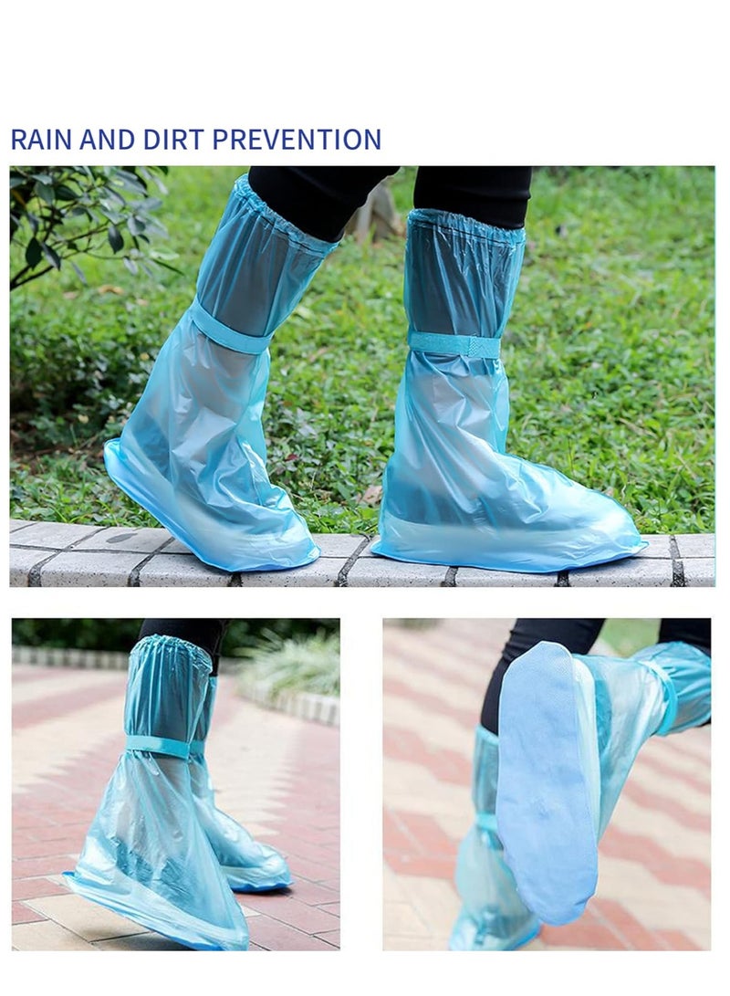 2Pairs Boot and Shoe Covers Water and Skid Resistant Boot Covers Reusable Rain Shoe Covers for Men Women Galoshes Rain Boots Overshoe