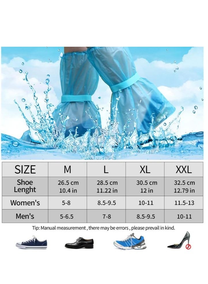2Pairs Boot and Shoe Covers Water and Skid Resistant Boot Covers Reusable Rain Shoe Covers for Men Women Galoshes Rain Boots Overshoe