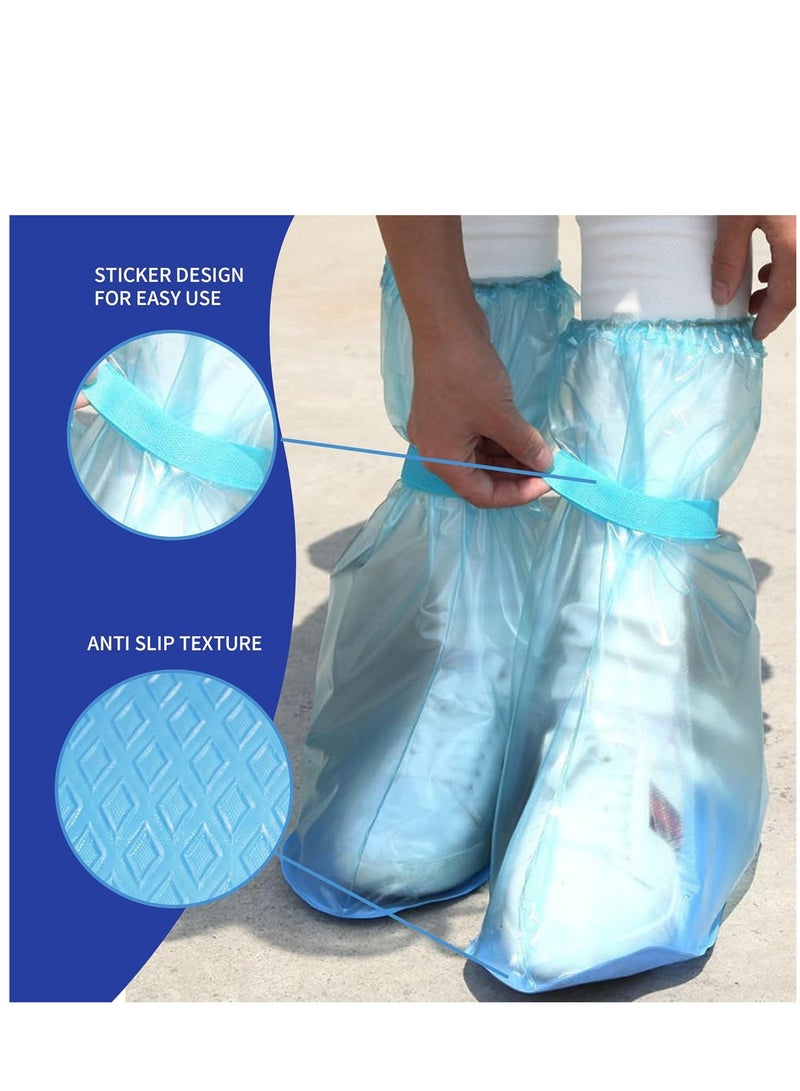 2Pairs Boot and Shoe Covers Water and Skid Resistant Boot Covers Reusable Rain Shoe Covers for Men Women Galoshes Rain Boots Overshoe