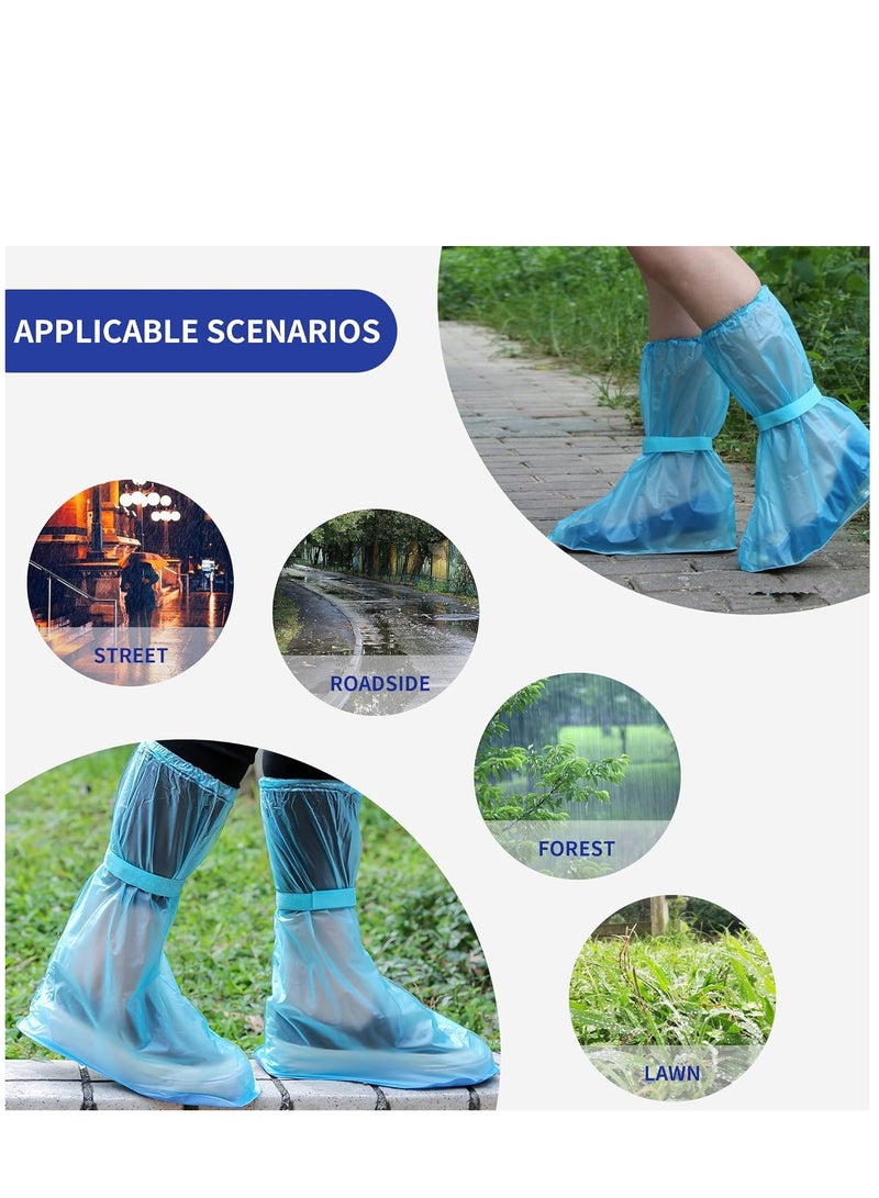 2Pairs Boot and Shoe Covers Water and Skid Resistant Boot Covers Reusable Rain Shoe Covers for Men Women Galoshes Rain Boots Overshoe