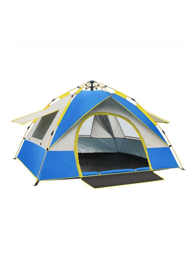 2-3 People Outdoor Camping Fully Automatic Quick Opening Tent With One Door And Three Windows Blue/White 200 x 147 x 126cm