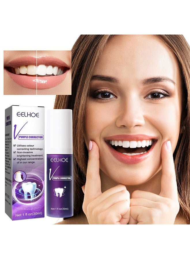 Purple Corrector ,Teeth Whitening Toothpaste Whitening Teeth Removing Stains Odor Oral Care