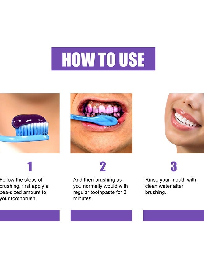 Purple Corrector ,Teeth Whitening Toothpaste Whitening Teeth Removing Stains Odor Oral Care