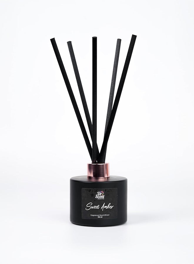 Dr Scent Breeze of Joy Reed Diffuser, A Symphony of Joyful Scents for Your Space - 150ml (Sweet Amber)