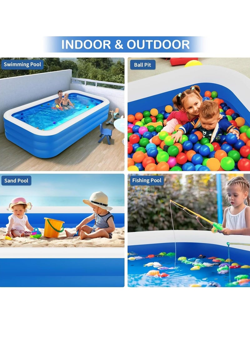 Inflatable Swimming Pool Large Blow up Pool Above Ground Swimming Pool for Family Pools for Kid 82.67 x 55.11 x 23.62