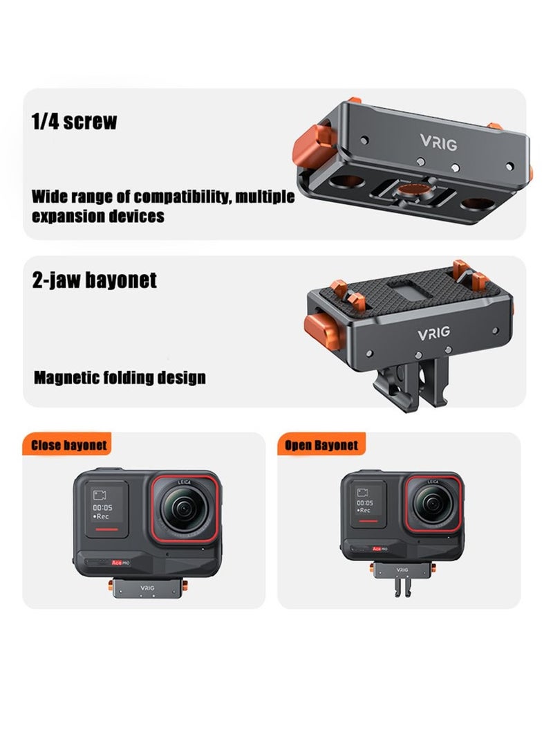 For Insta360 Ace Pro/Ace Magnetic Quick Release Adapter Tripod Adapter Mount with 1/4