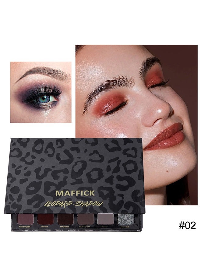 Eye Shadow,24-Color Leopard Eyeshadow Palette - Color Changing Pearl Light, Matte Finish, Long-lasting Makeup #02