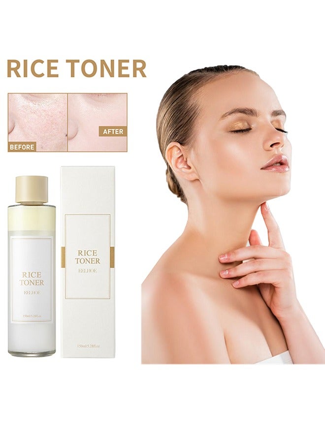 Rice Toner, 77.78% Rice Extract, Effectively Replenish Nutrients Improve Dryness Soften Cuticles Minimize Poreslighten Acne Scars Soothe And Repair Skin 150ml