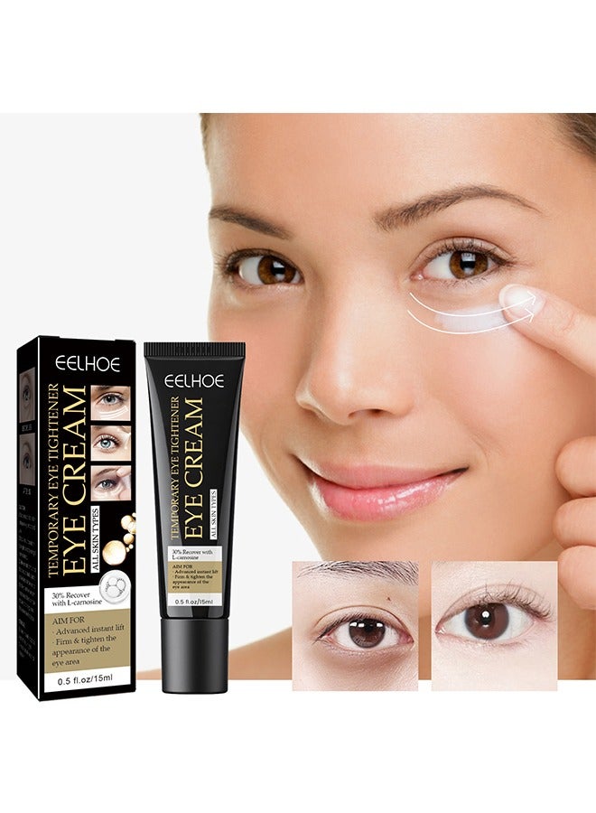 Temporary Eye Tightener Eye Cream,Revitalizing Eye Tightening Cream 15ml,Diminishes Wrinkles and Fine Lines, Reduces Dark Circles and Puffiness, Intensive Hydration and Nourishment, Fast-Absorbing