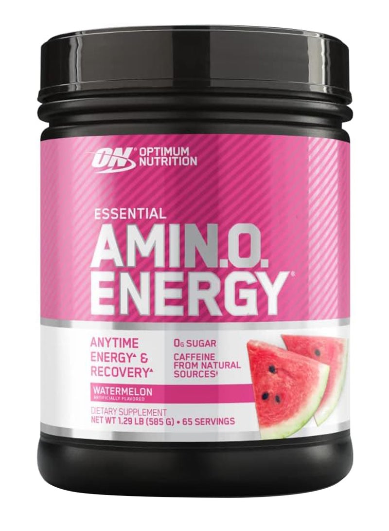Amino Energy - Pre Workout With Green Tea, Bcaa, Amino Acids, Keto Friendly, Green Coffee Extract, 0 Grams of Sugar, Anytime Energy Powder - Watermelon - 585 gm, 65 Servings