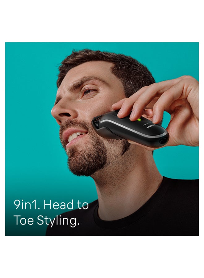 9-In-1 Curated Kit For Head-To-Toe Styling, Beard, Hair, Ears And Nose With 100-Min Runtime Grey