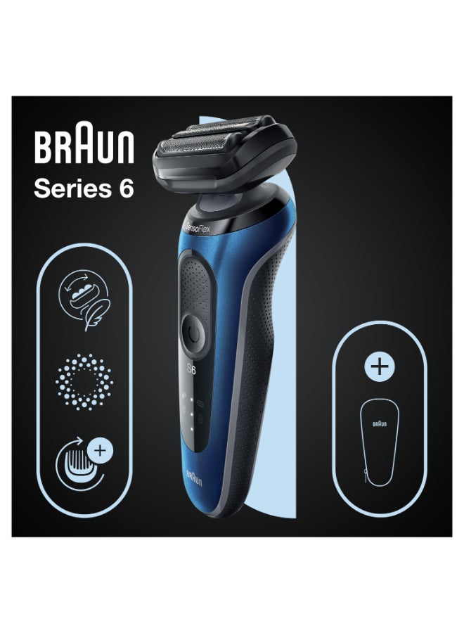 Series 6 Wet And Dry, Closeness And Skin Comfort Shaver With Travel Case Blue / Black