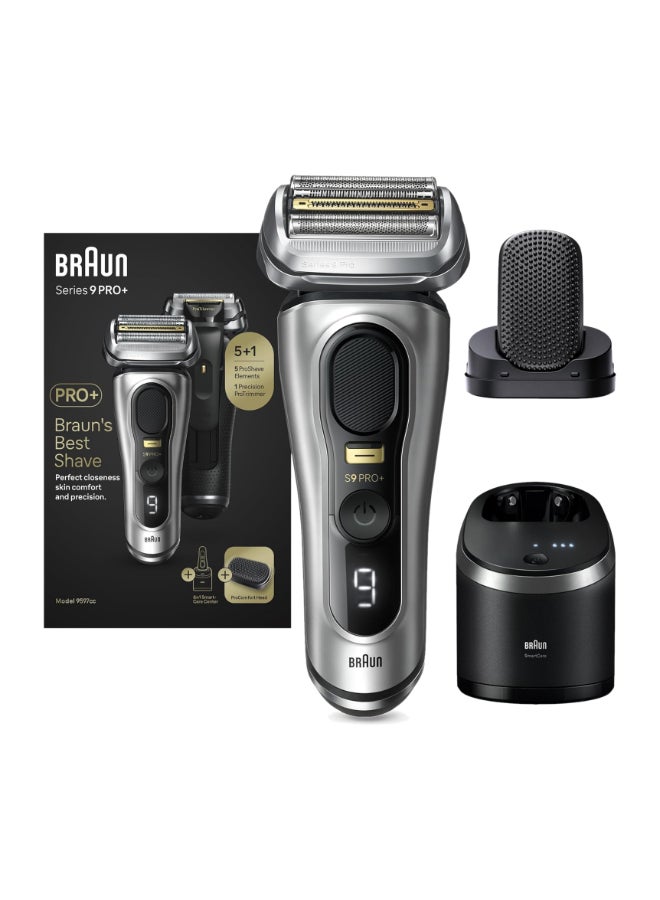 Series 9 Pro+ Electric Shaver, Wet And Dry With 6-In-1 Smartcare Center And Procomfort Head Silver