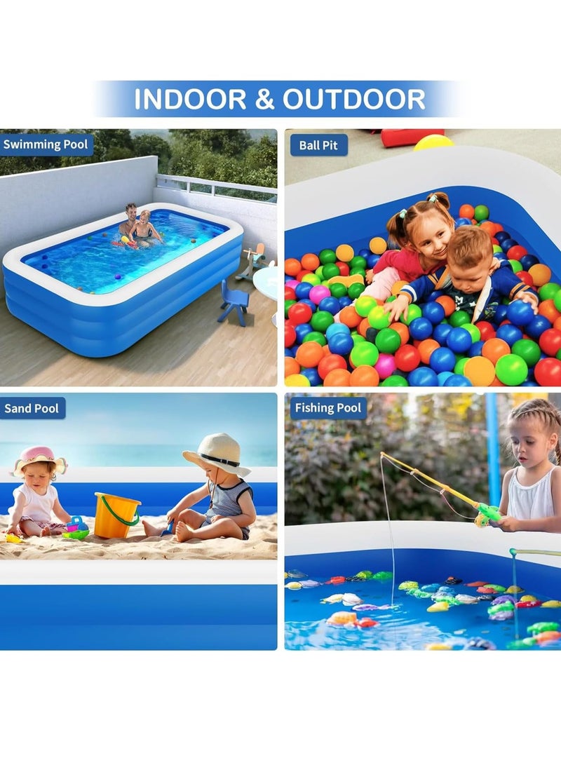 Inflatable Swimming Pool Large Blow up Pool Above Ground Swimming Pool for Family Pools for Kid 120.07 x 72.04 x 22.04