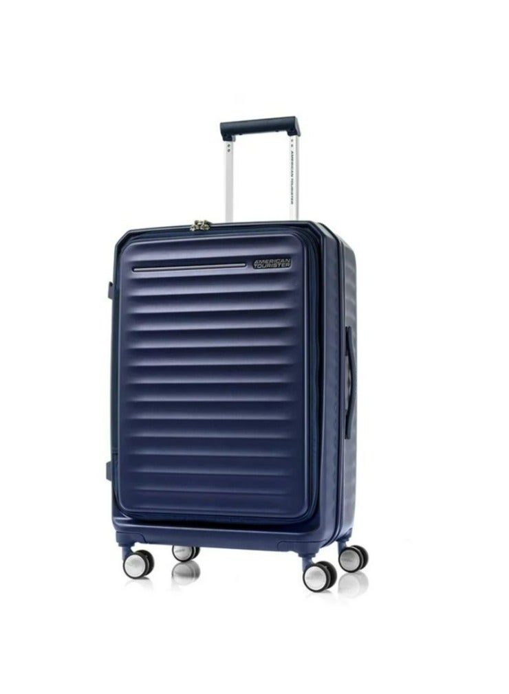 American Tourister Frontec Spinner Luggage Trolley Navy