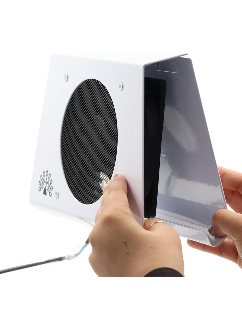 Nail Dust Extractor/Vacuum/Collector - Salon-Grade Suction, Portable And Compact, Ideal (Foldable 100W)