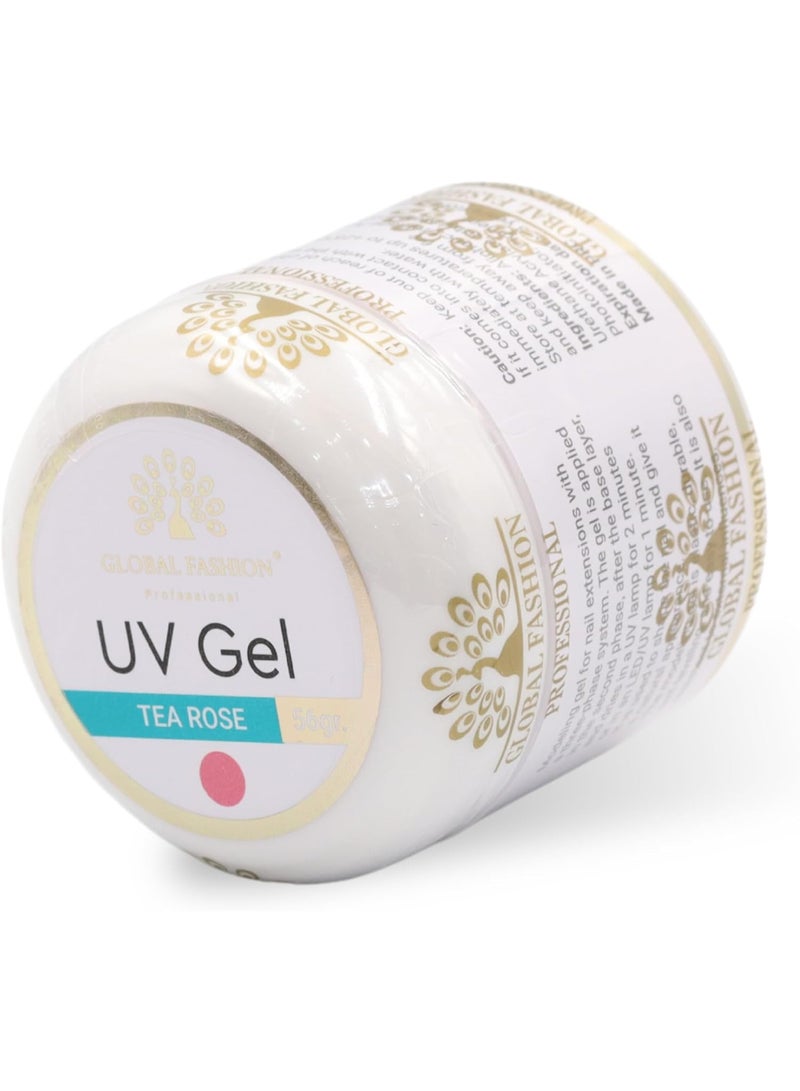 Extension Gel - 3-Phase Modeling Gel For Durable Nail Extensions  (Tea Rose 56G)
