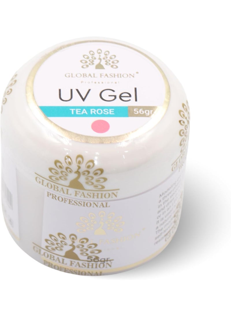 Extension Gel - 3-Phase Modeling Gel For Durable Nail Extensions  (Tea Rose 56G)